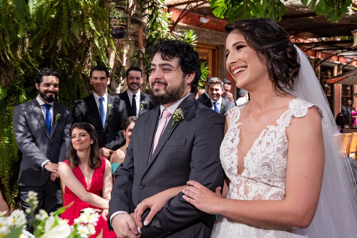 celebração do casamento de Ana Paula e Paulo Henrique no Ristorante Amici em Ribeirão Preto - SP