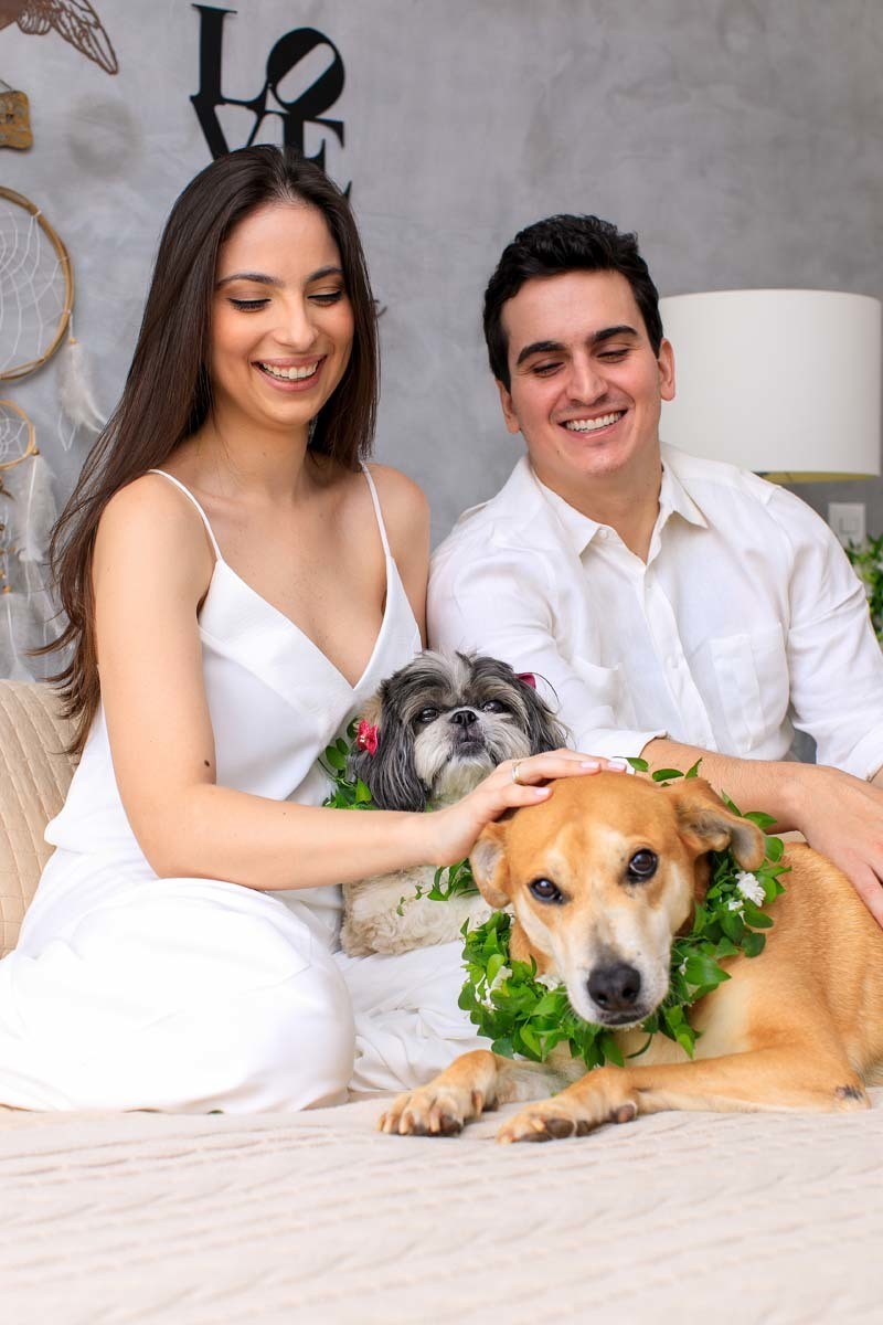 Gustavo e Carolina em seu ensaio pre casamento inusitado