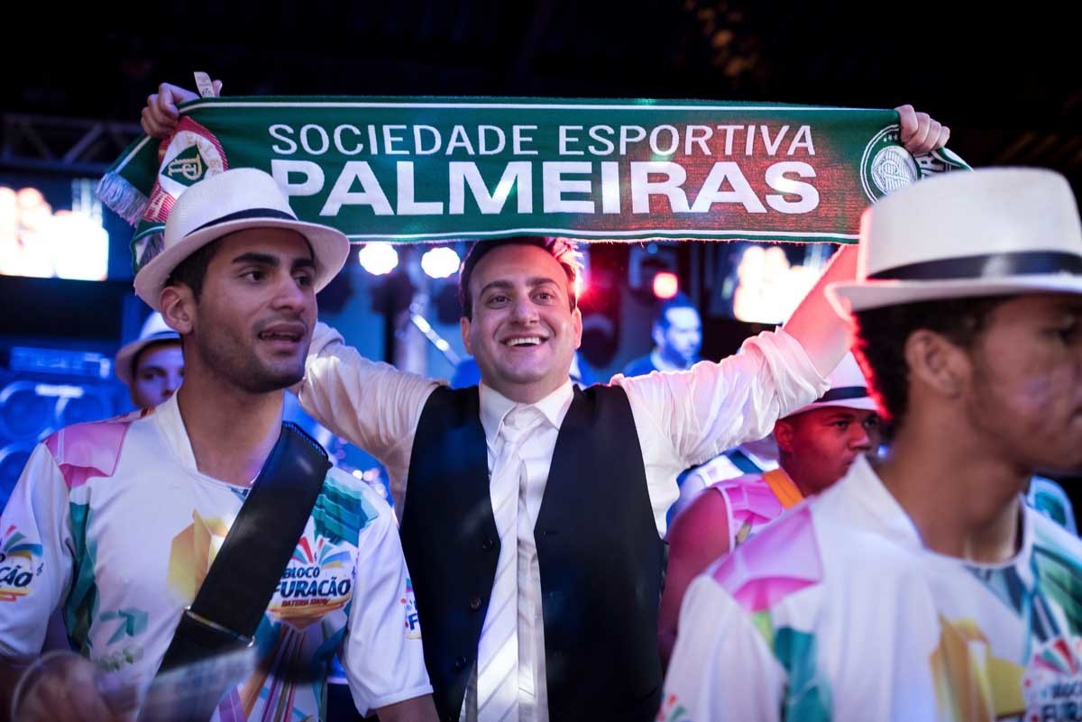 Noivo Palmeirense na festa de casamento na Villa do Lago