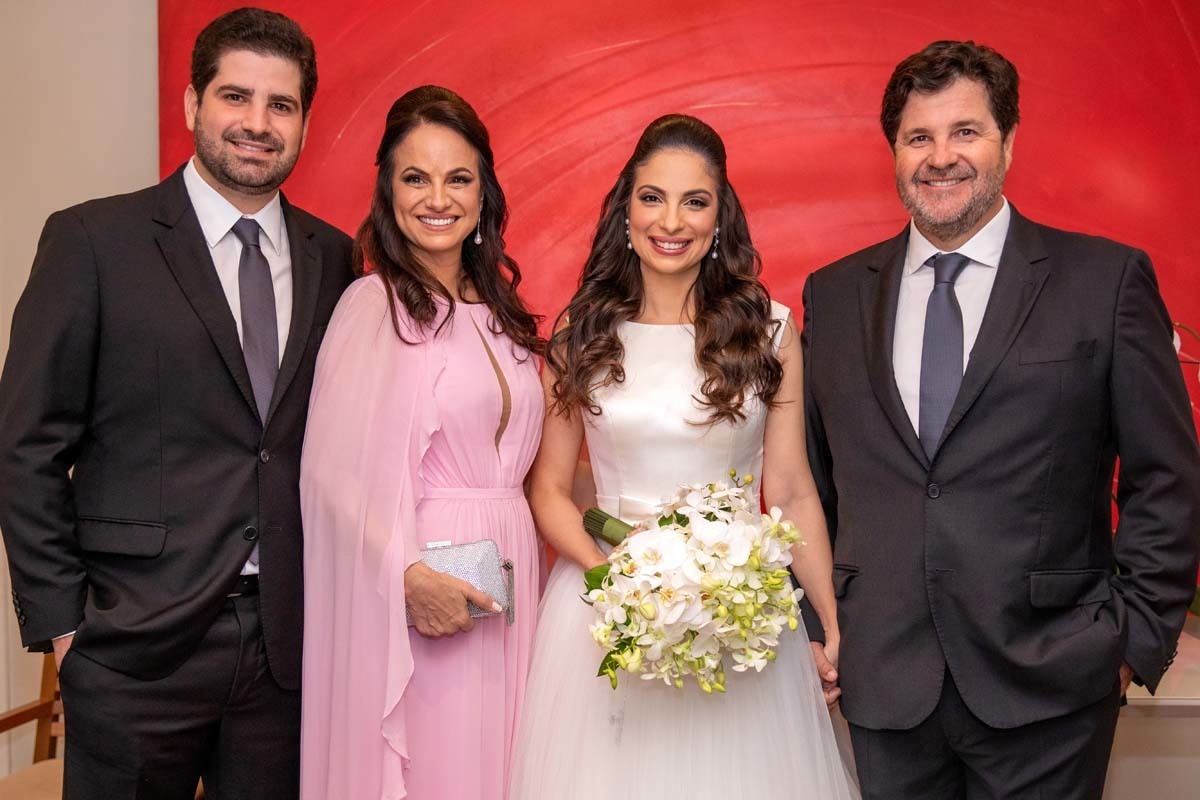 família pronta para o casamento no Espaço Golf Ribeirão Preto