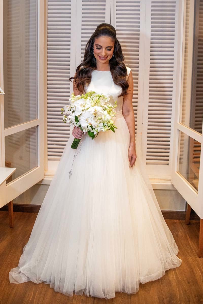 noiva pronta para o casamento a ser realizado no Espaço Golf em Ribeirão Preto SP, vestido Rosa Clara