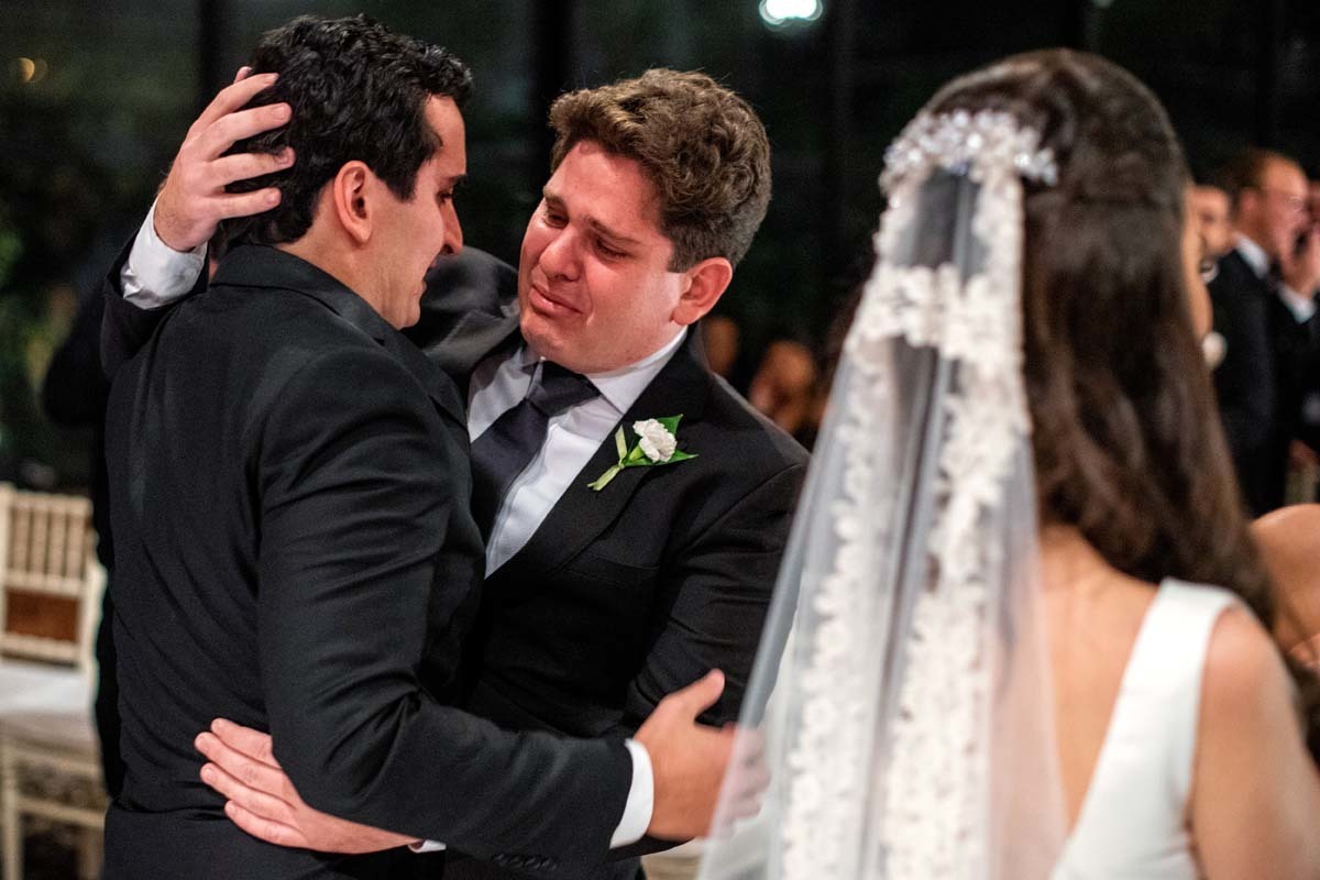 irmão do noivo emocionado, Casamento Ribeirão Preto