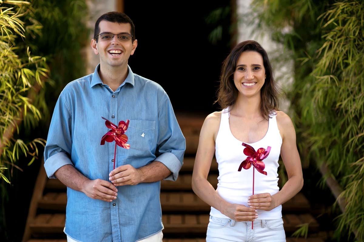 catavento utilizado no ensaio pre casamento da Fabíola e Miguel