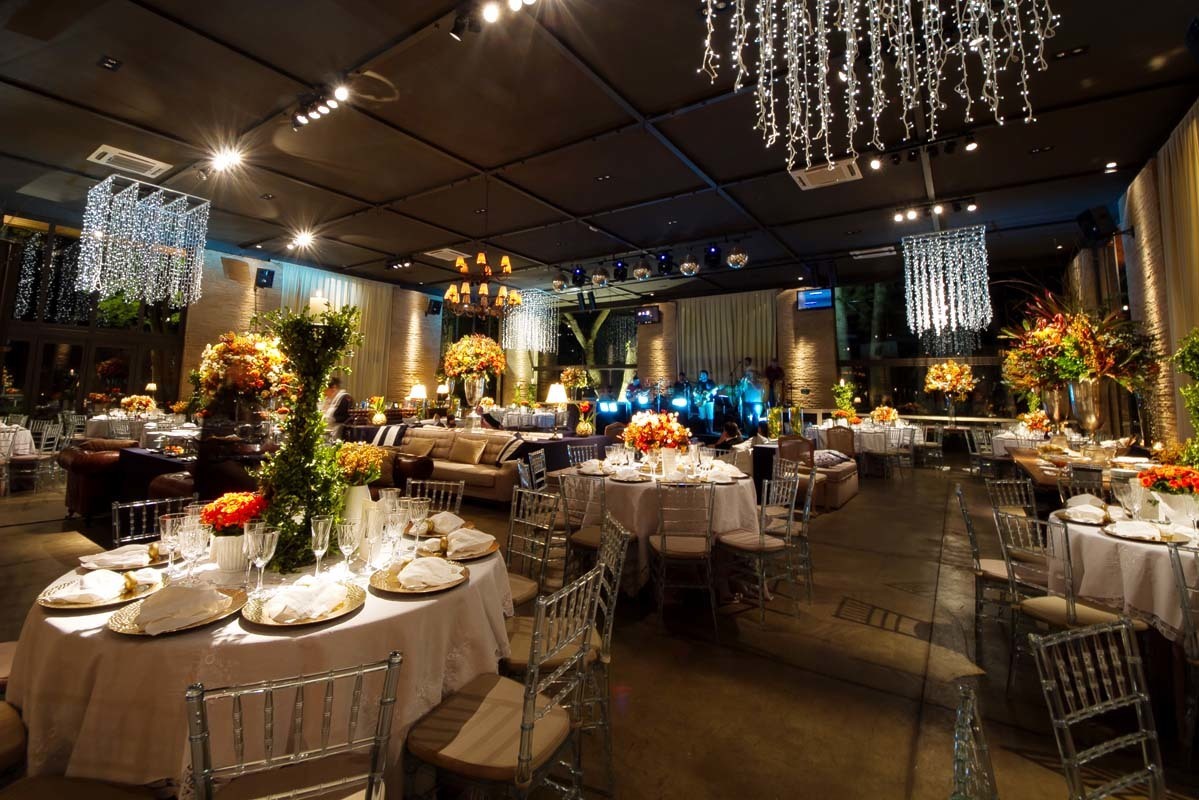 detalhes do salão na Villa Casuarina em Batatais