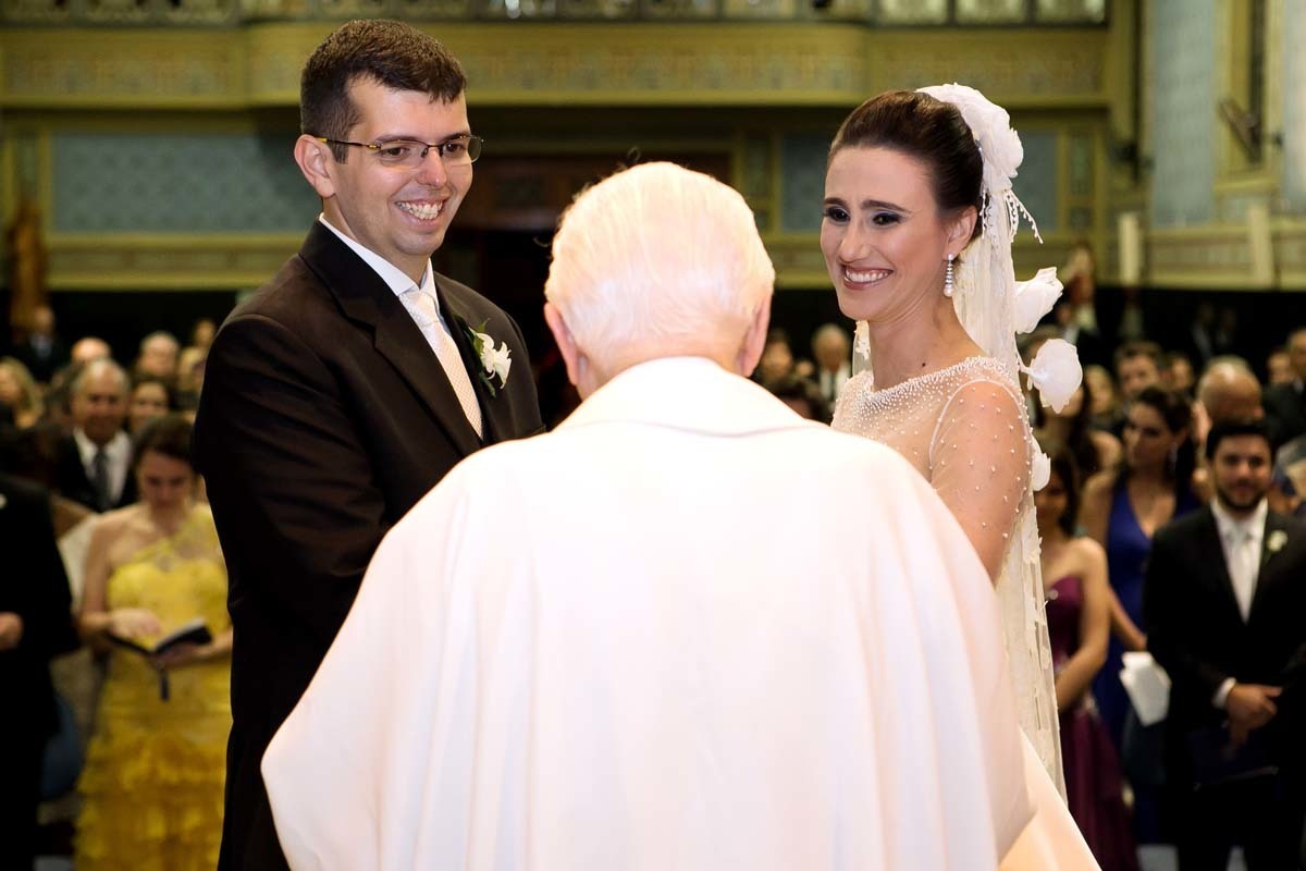momentos no casamento de Fabíola e Miguel