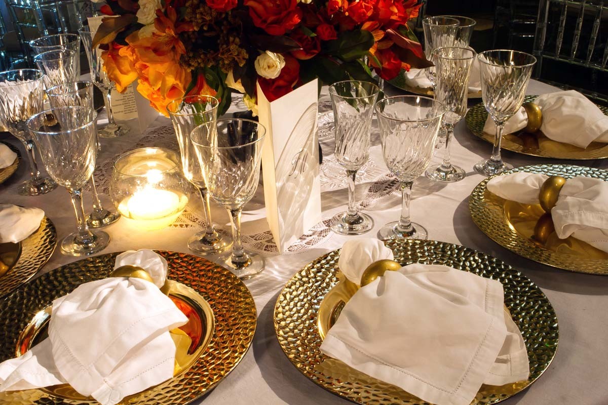 detalhes da mesa na Villa Casuarina em Batatais SP