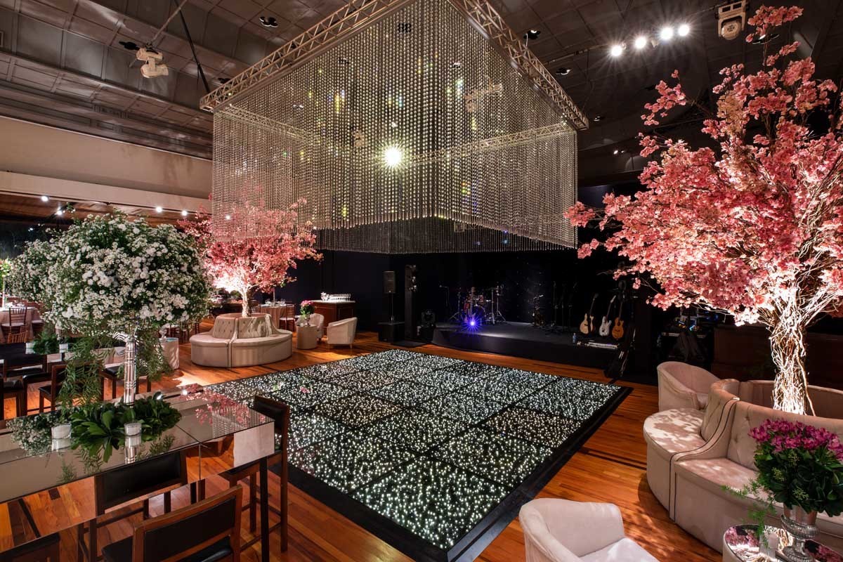 pista de led casamento espaço golf