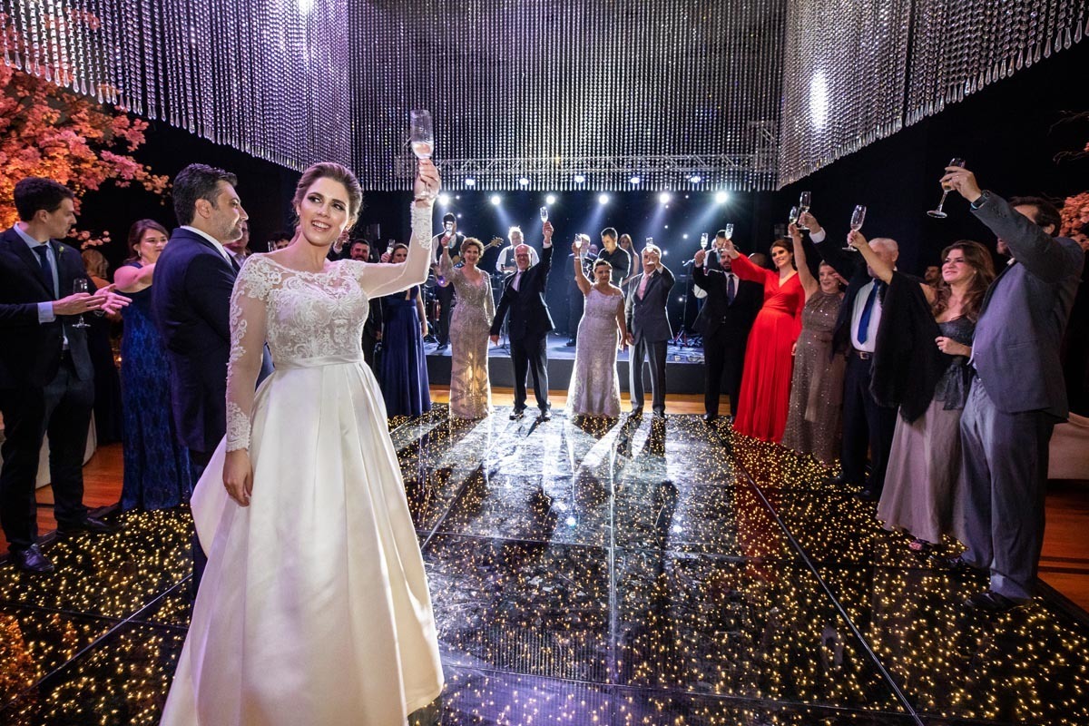 brinde com padrinhos espaço golf