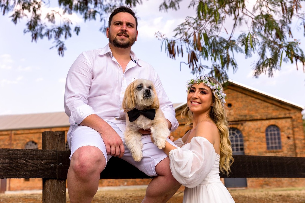 cachorro ensaio pre casamento