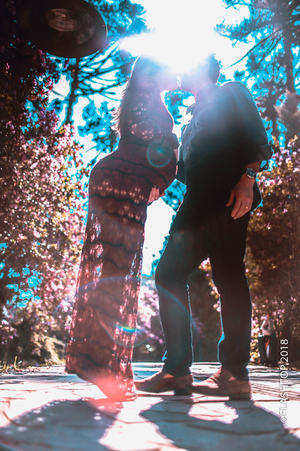 Lindo casal Aline e Marcelo Garcia, a espera da Isabela em Gramado