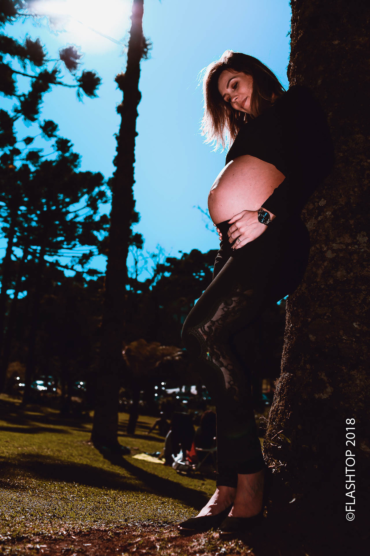 Lindo casal Aline e Marcelo Garcia, a espera da Isabela em Gramado