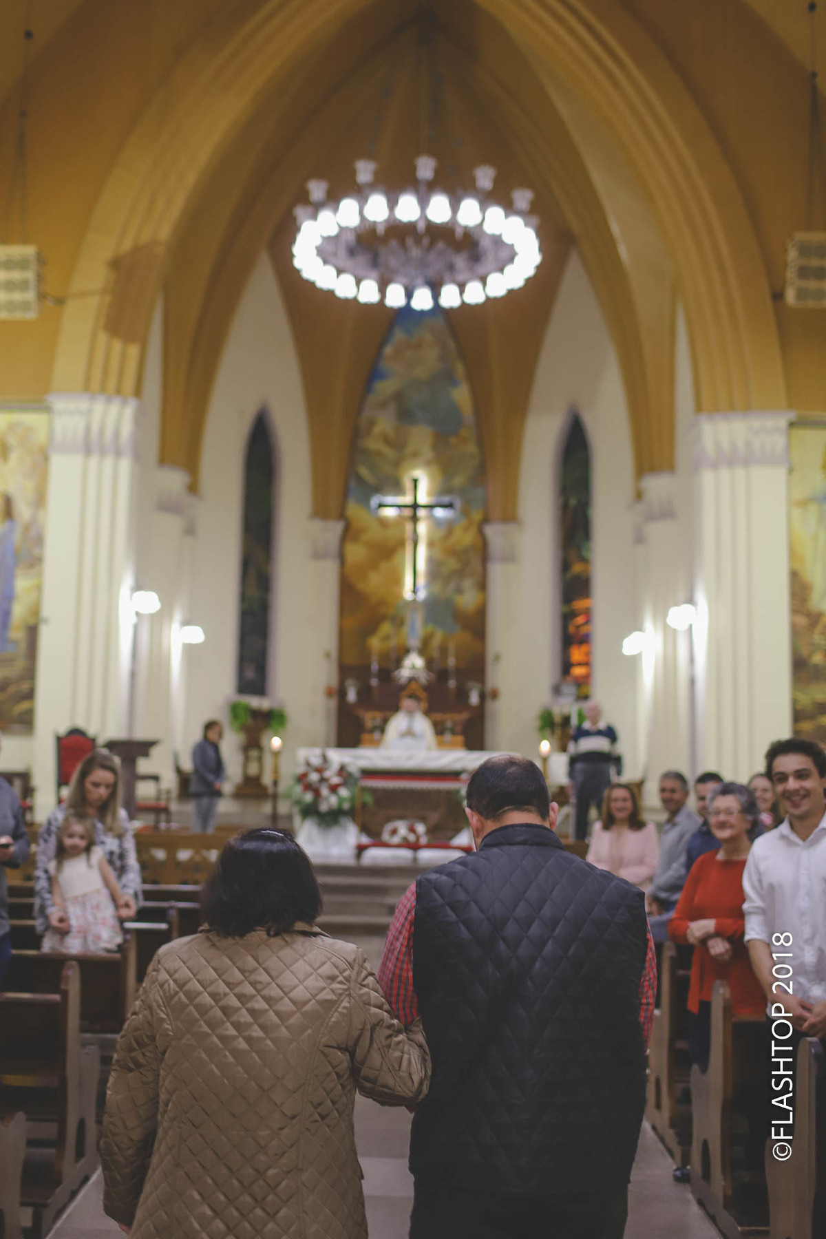 Igreja matriz de Canela, Nsra. de Lourdes foi escolhida pelo casal Andréia e Cristiano (Ximango) para ser realizada a cerimônia religiosa de casamento