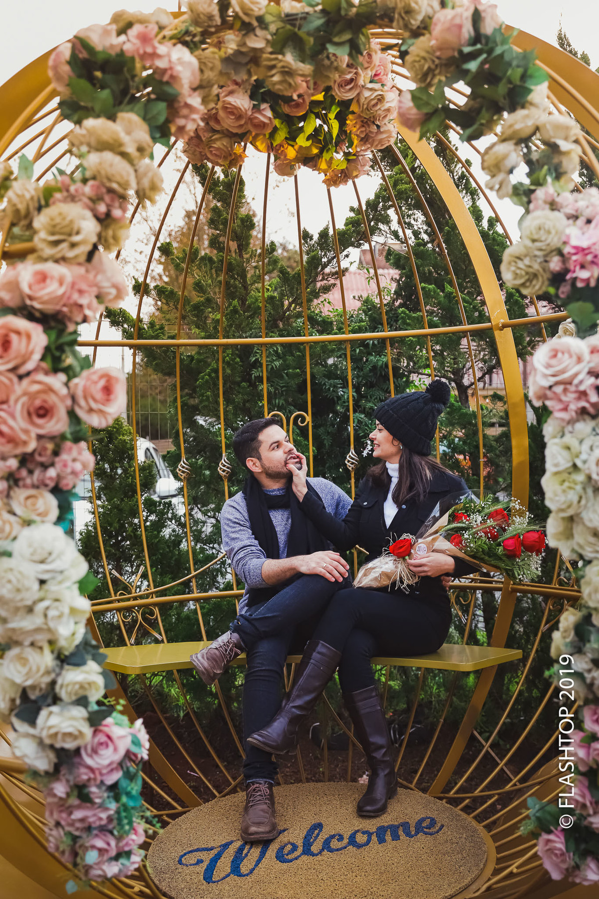Pedido de casamento no Jardim do Amor em Gramado e canela