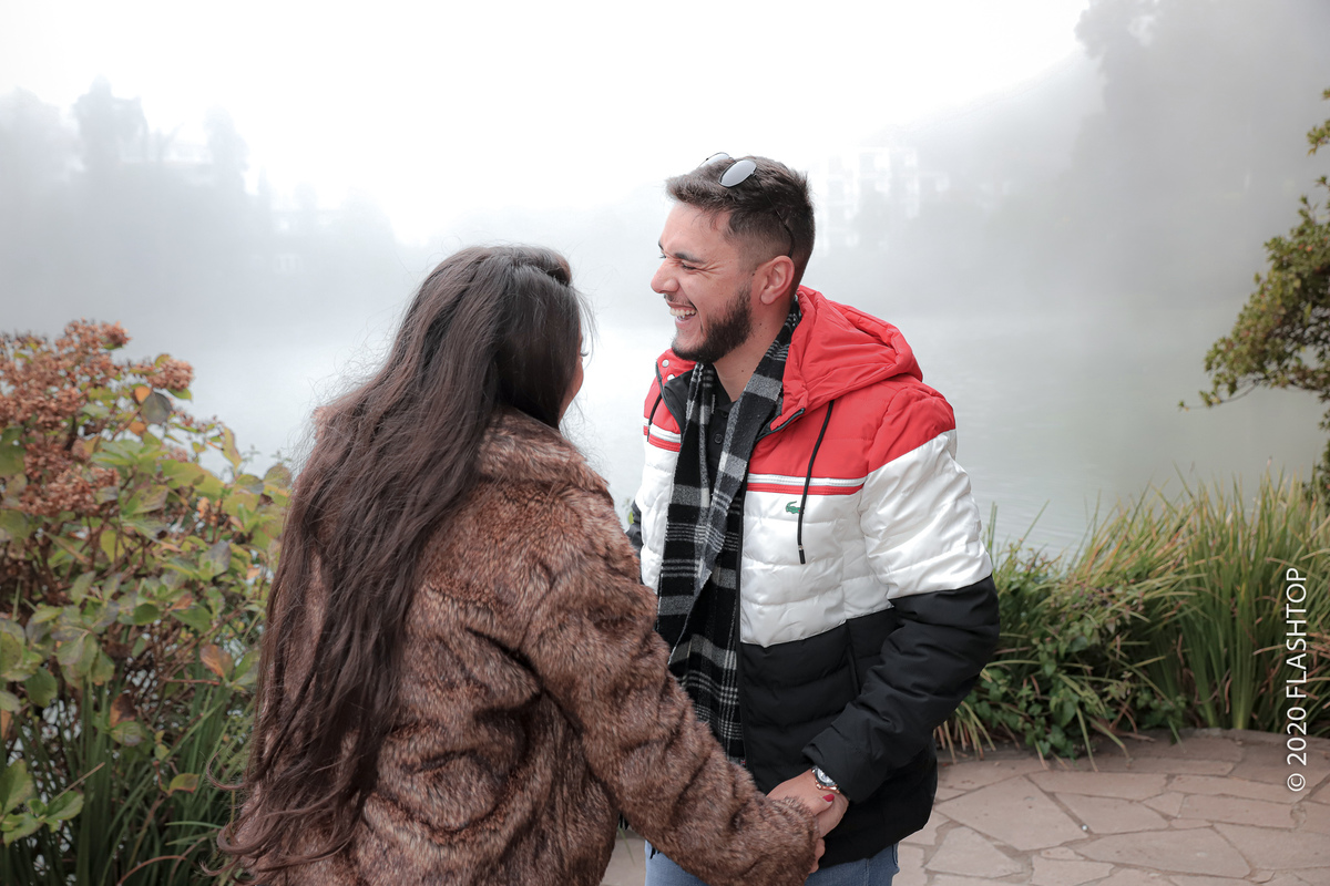 Pedido de casamento em Gramado às margens do Lago Negro