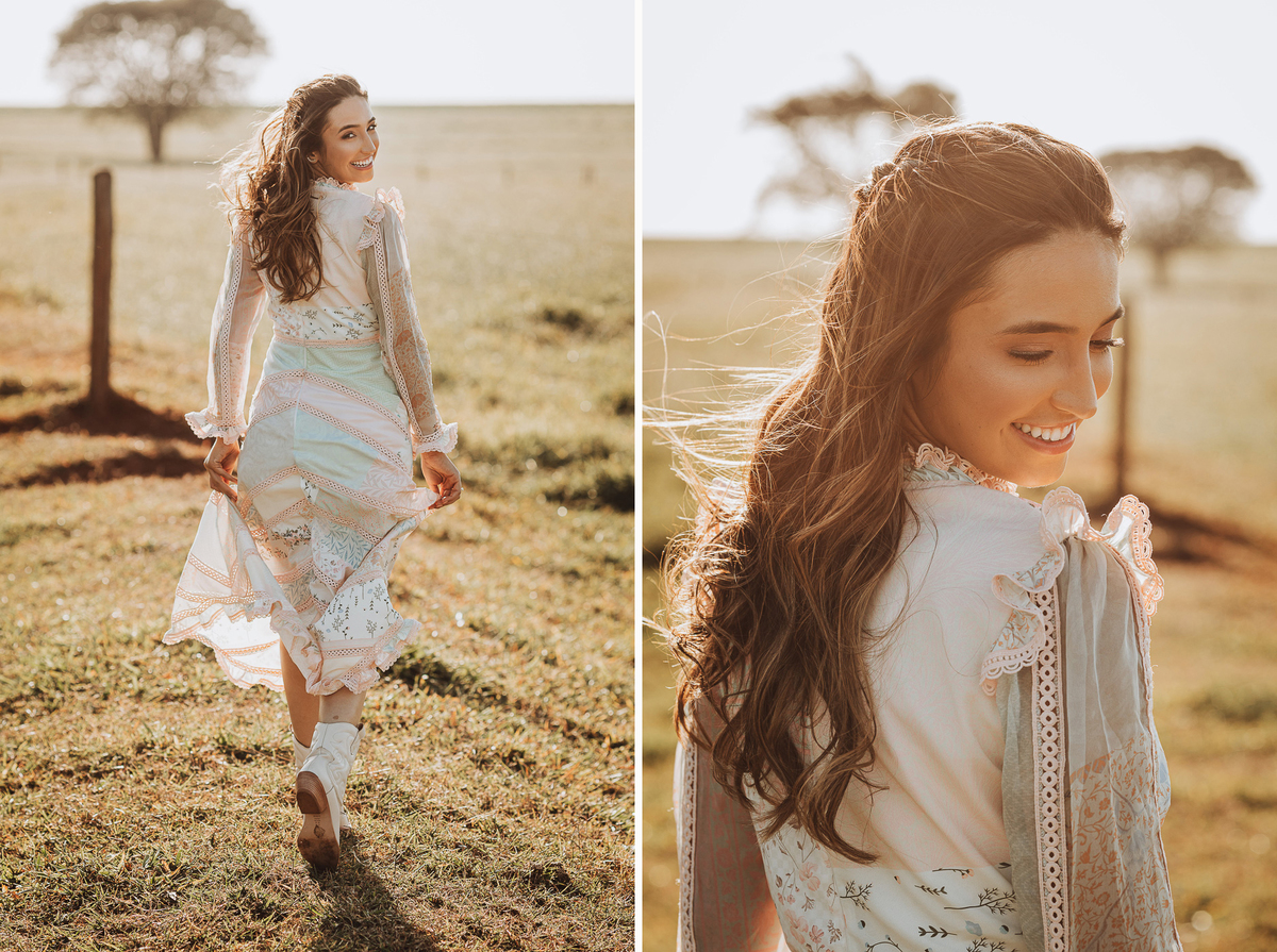 fotos espontaneas e leves para ideias de ensaio de casal em um sitio 