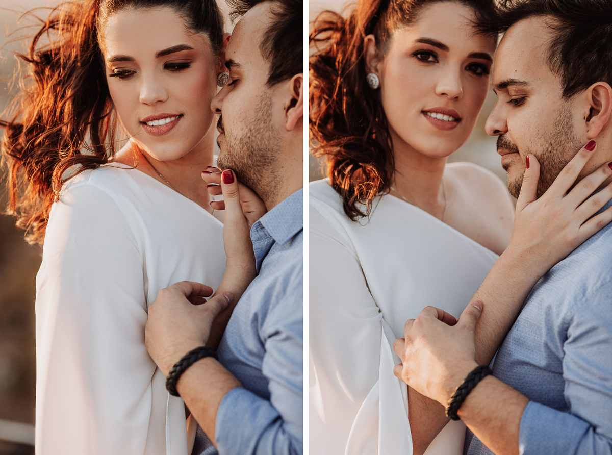 lindos retratos de casal em por do sol com luz amarelinha fotos de Rickardo Andrade