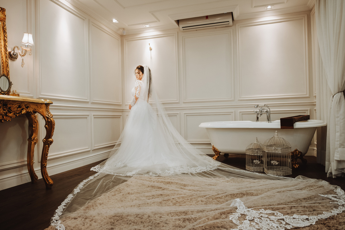 inspiração vestido princesa branco melhor fotografo de casamentos em maringa