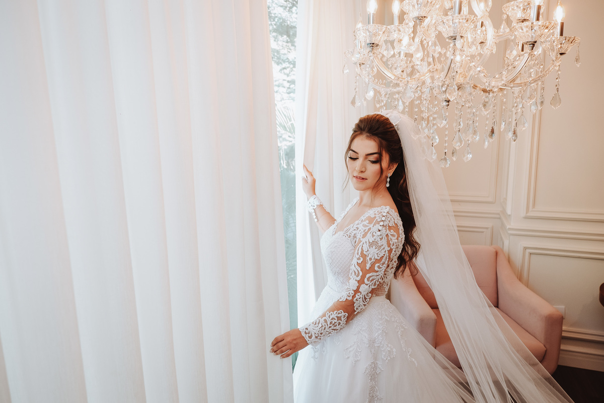 Inspiração vestido de noiva com mangas longas fotos de noiva 