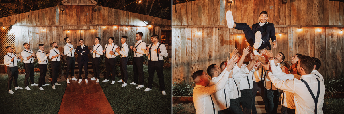 Roupas estilosas para padrinhos de casamento cerimonia externa