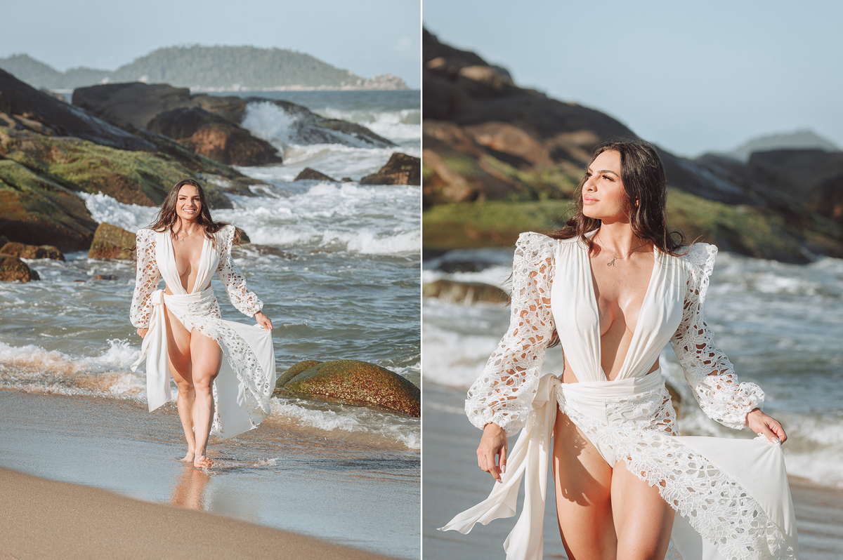 lindo ensaio feminino estilo sensual feito na praia de florianopolis