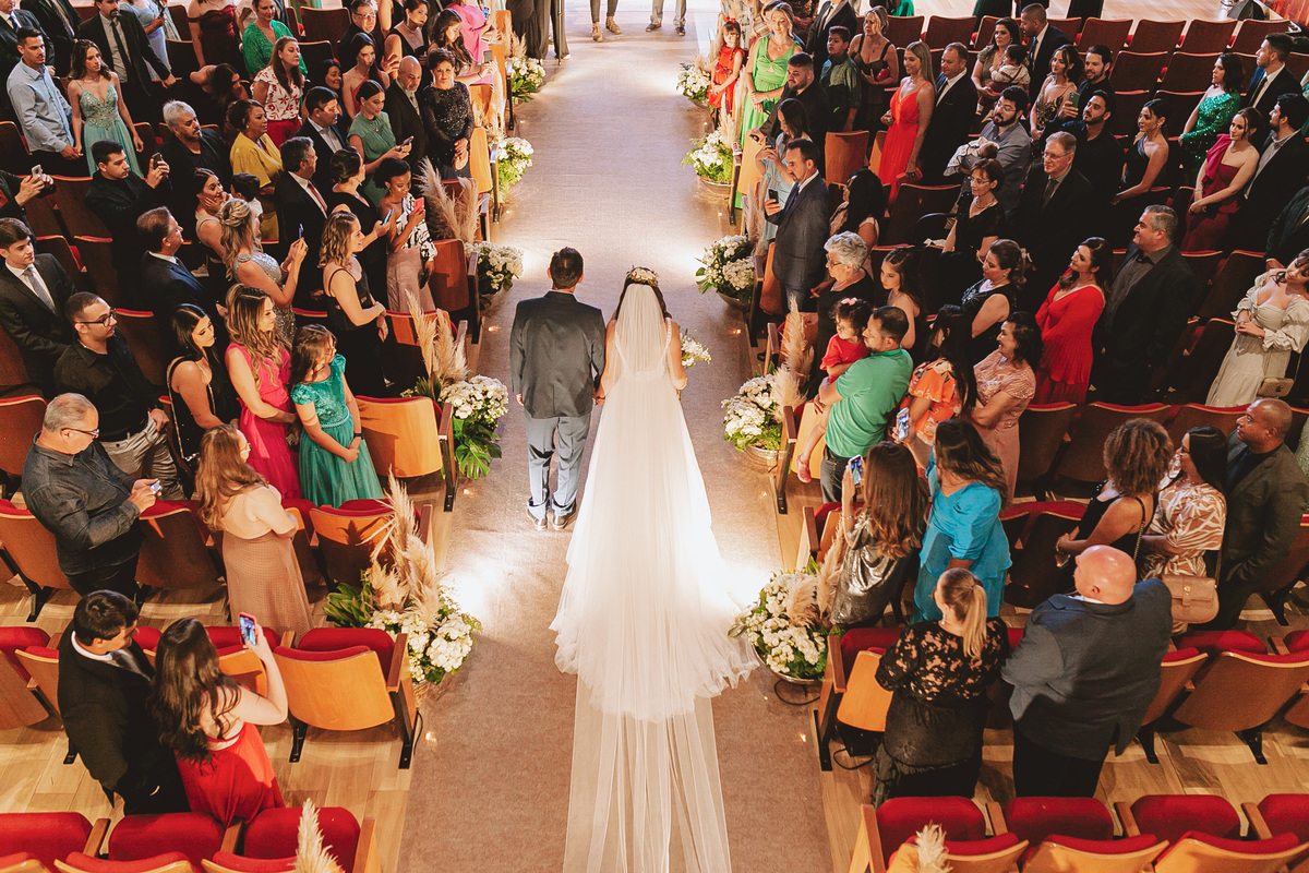 fotos entrada da noiva visto de cima casamentos em maringa 