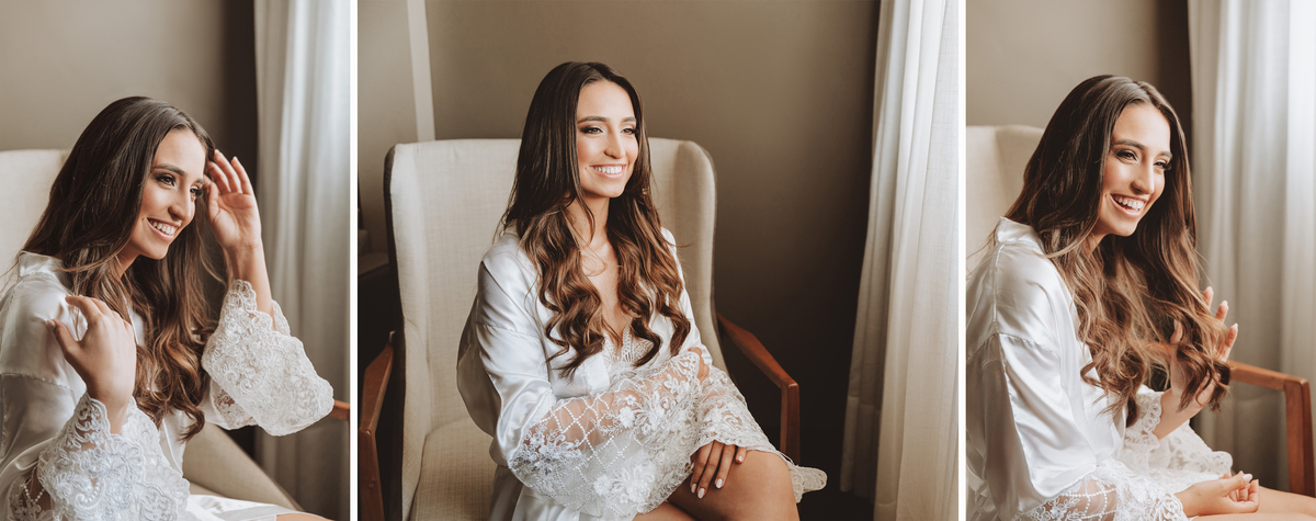 fotografo de noivas em maringa noiva se arrumando para o casamento