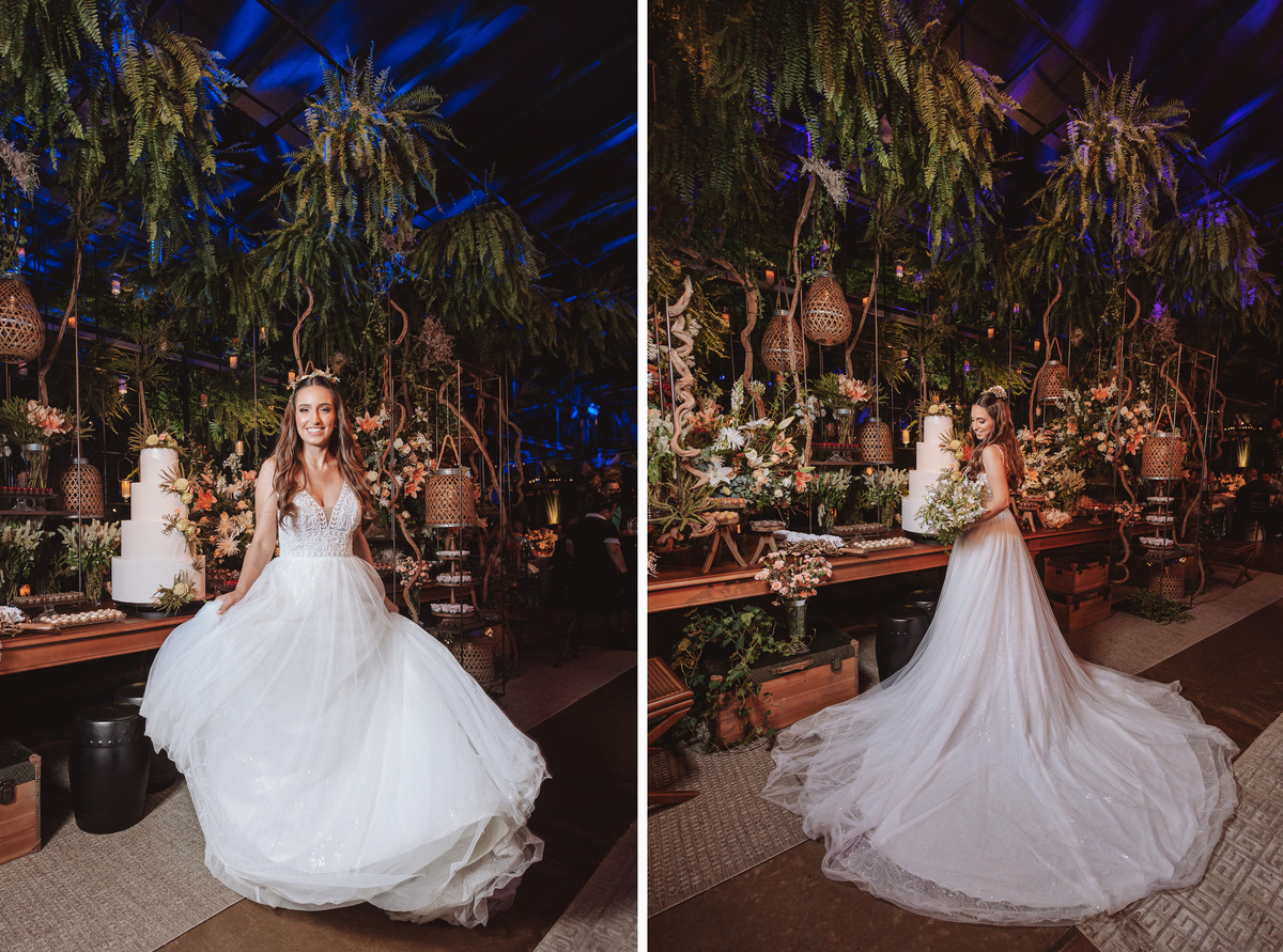 fotos de noiva com vestido branco de princesa com o bolo  Sessão de fotos dos noivos espontaneas 