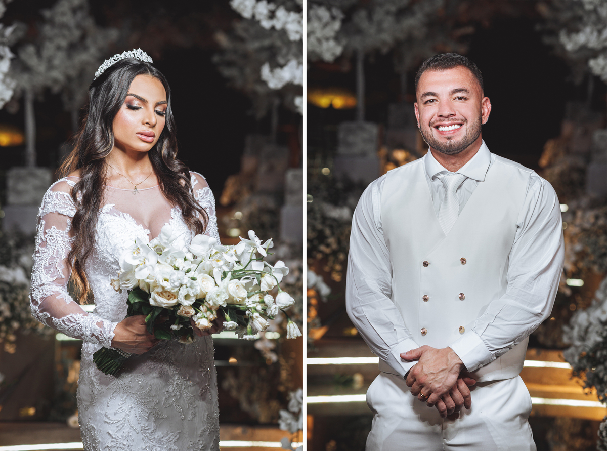fotografo de noivos em maringa buquê branco terno branco