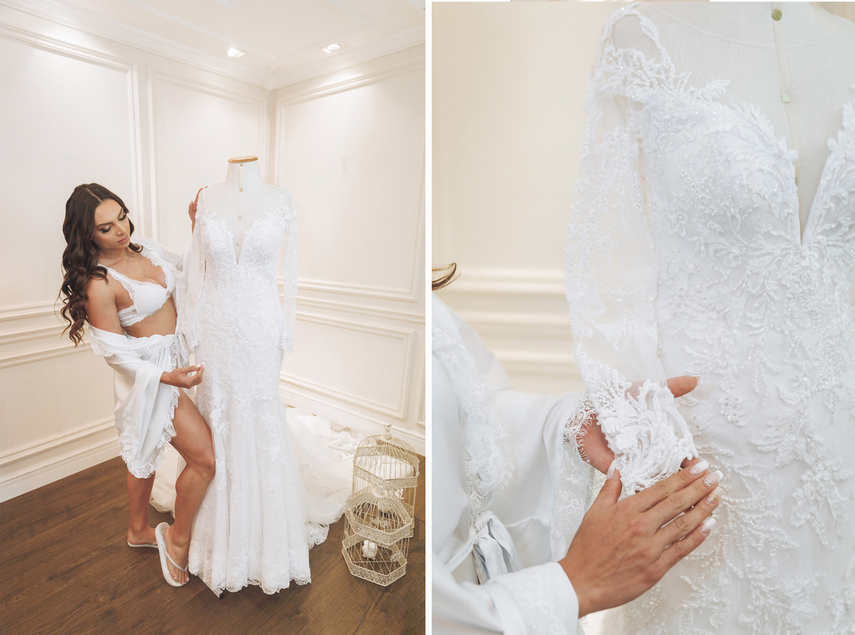 fotografa de noiva se arrumando em maringa