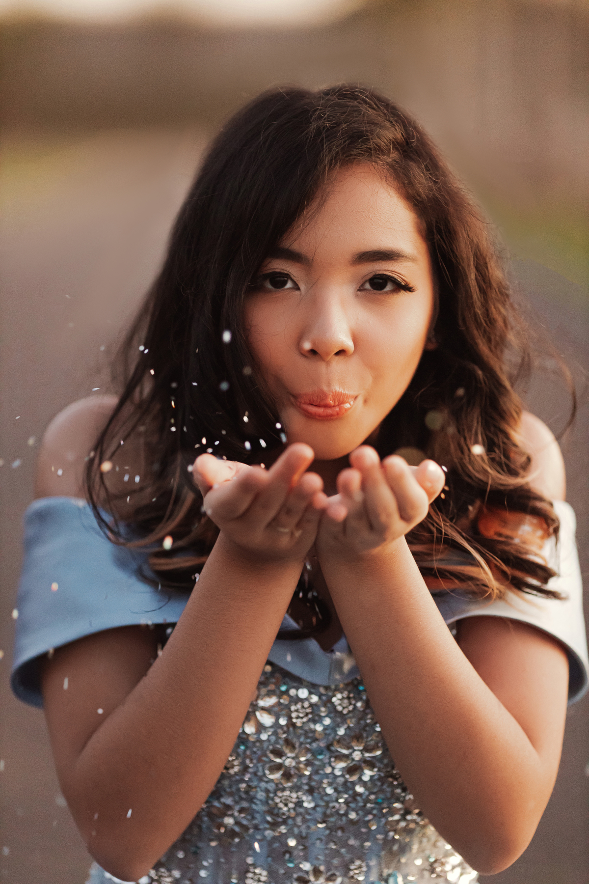 Ensaio de 15 anos criativo com brilho 