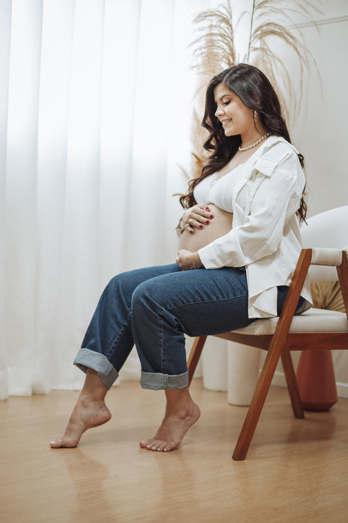 ensaio de gestante minimalista em maringá