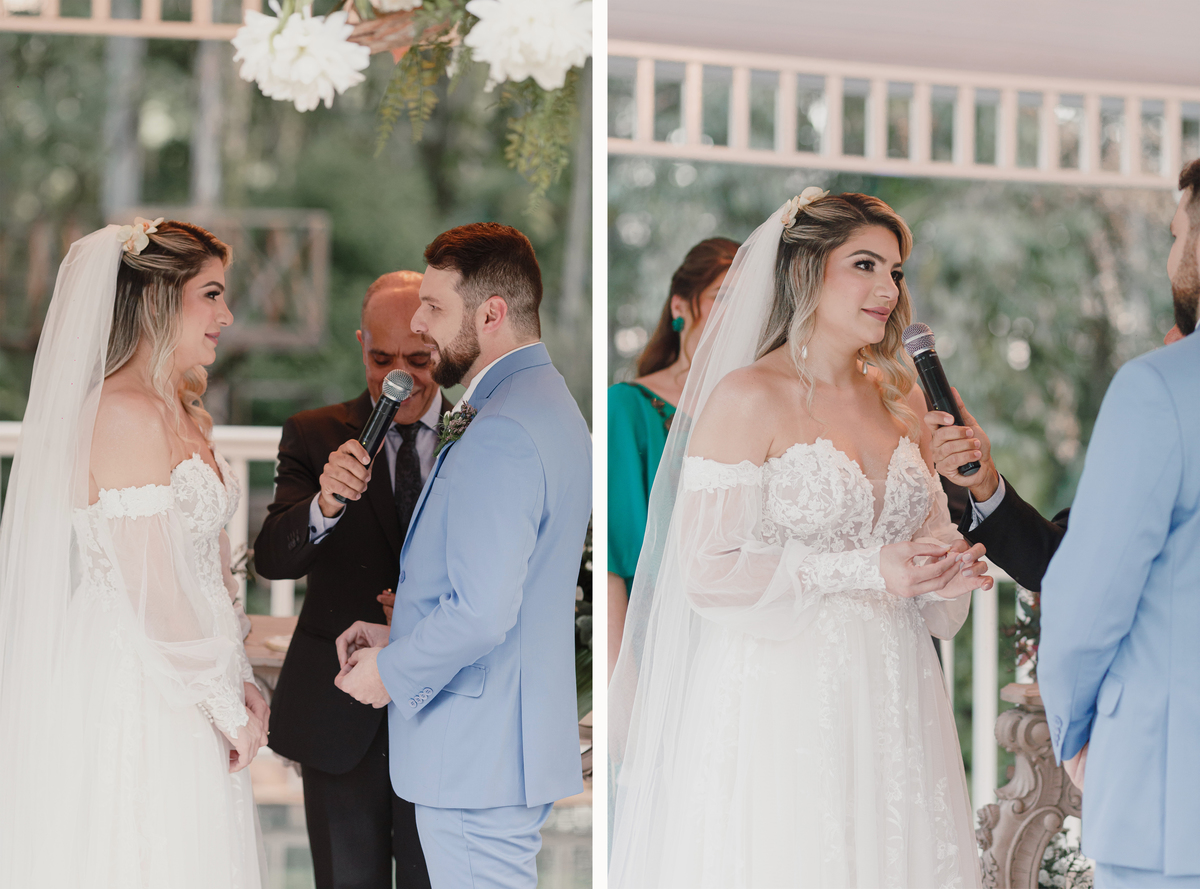 cerimônia de casamento ao ar livre eden garden maringá noiva de branco fotógrafo de casamentos 