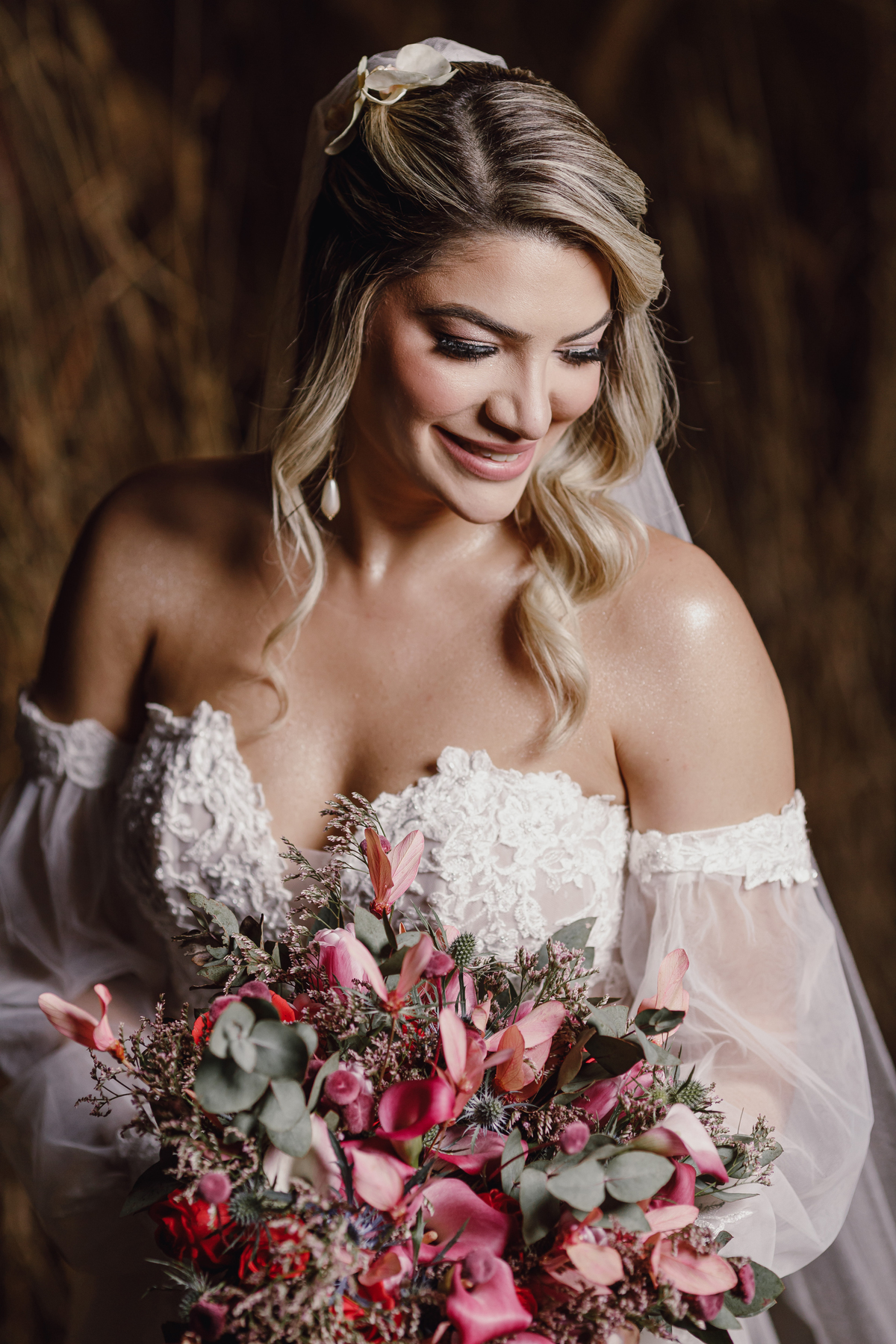 retrato de noiva ao ar livre inspiração de maquiagem de noiva fotografo de noivas em maringá