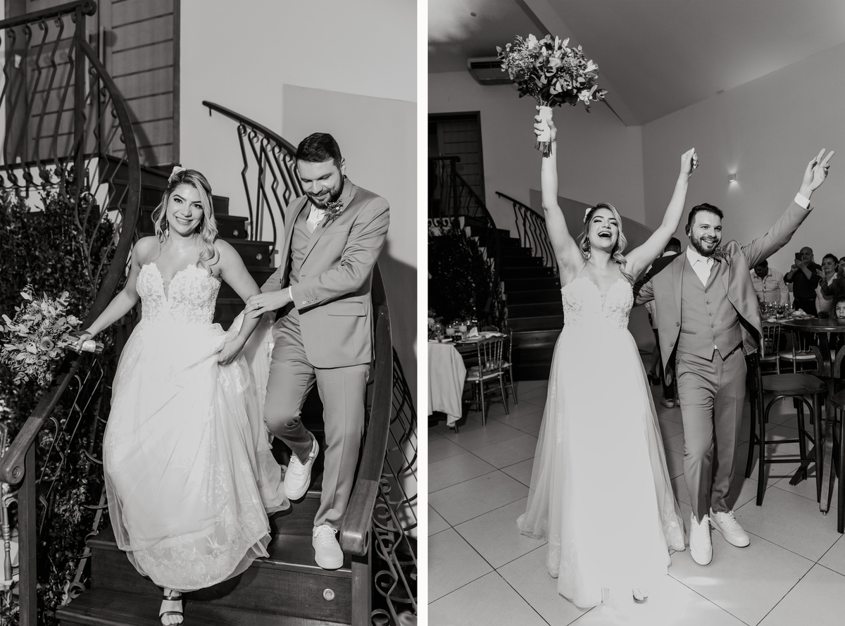 chegada dos noivos na festa de casamento salão eden garden maringá 