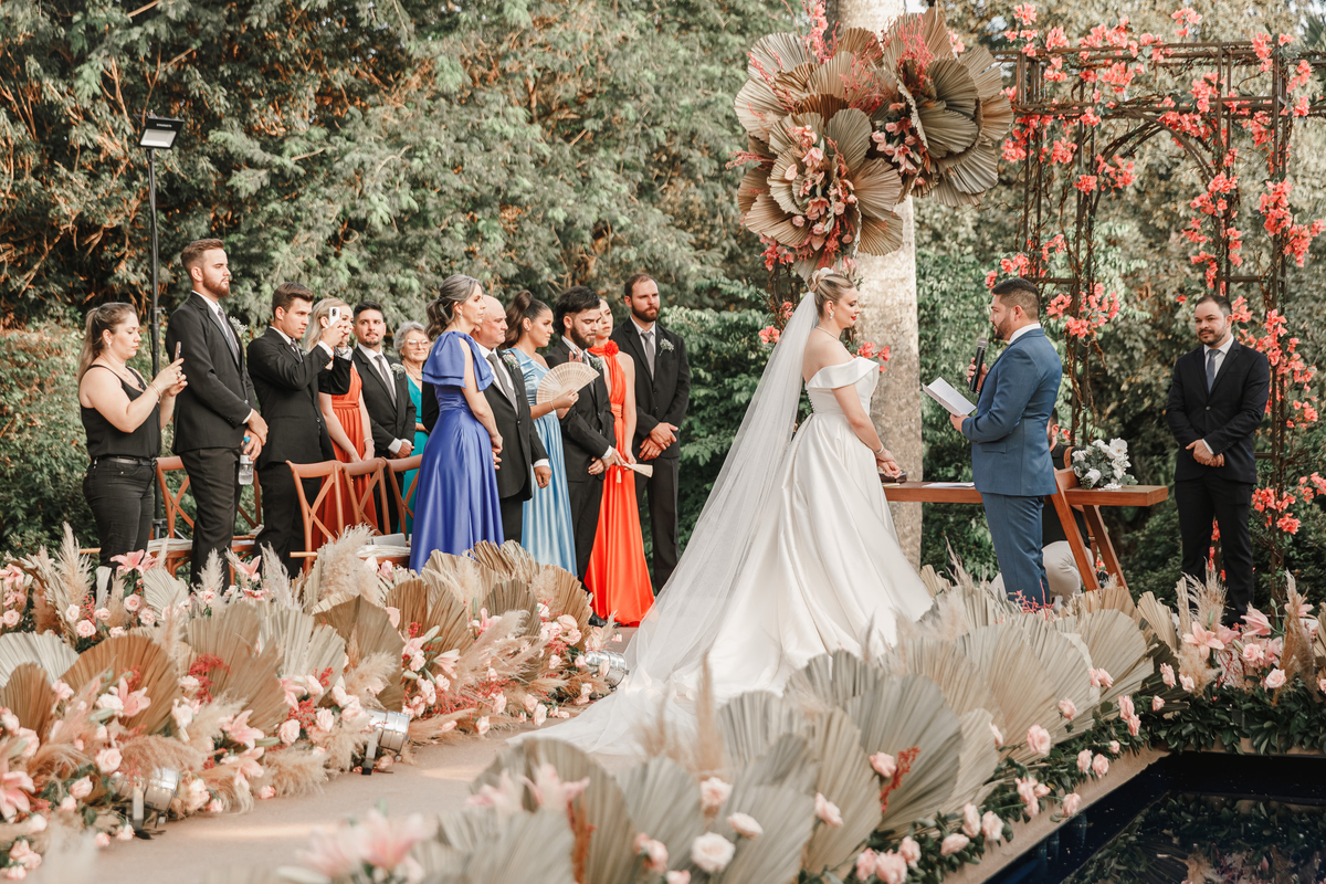 momento dos votos casamento ao ar livre em maringá chcara giardino eventos