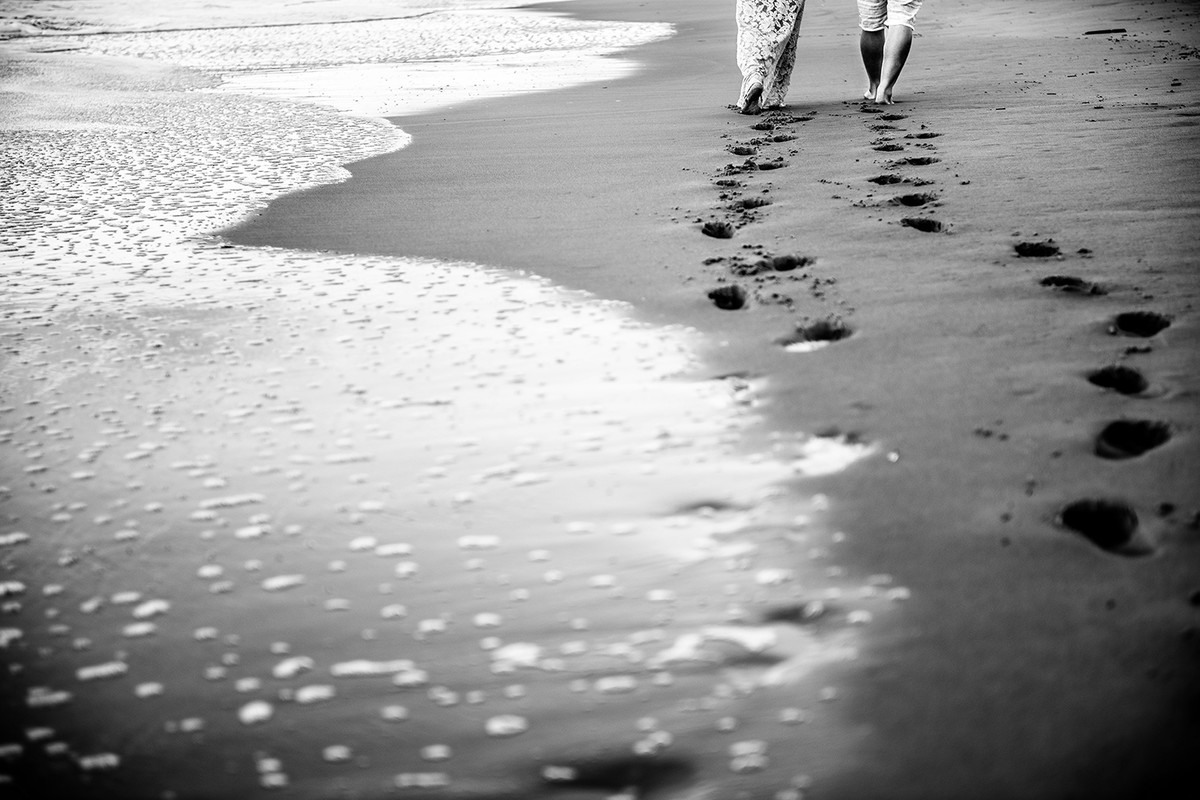 fotos pegadas na areia