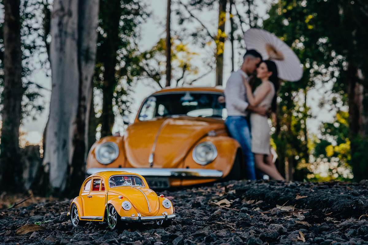 Fotos de casal com fusquinha em Maringá-PR