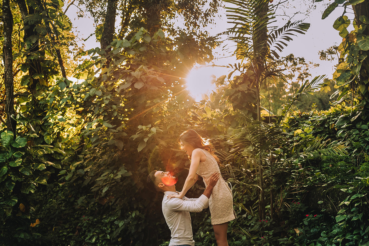 Foto divertida no por do Sol em Maringá