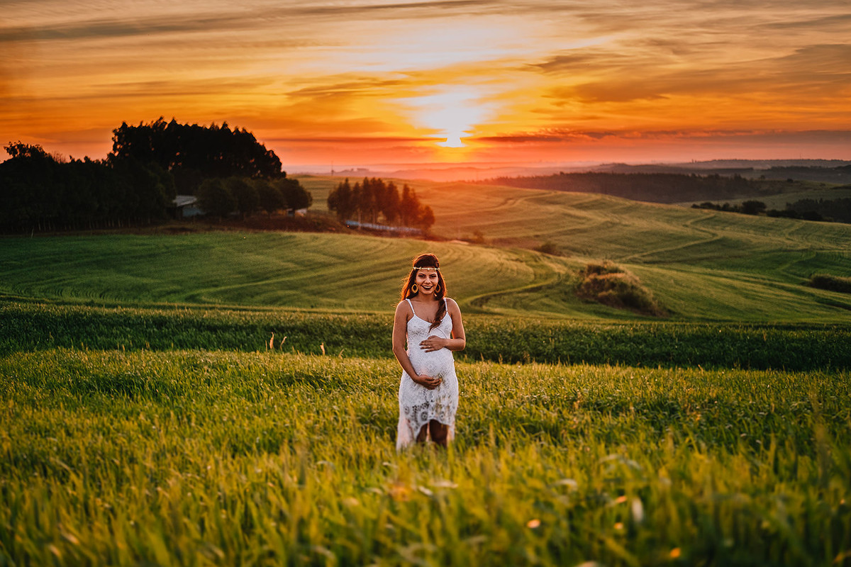 Ricardo Andrade faz ensaio de gestante