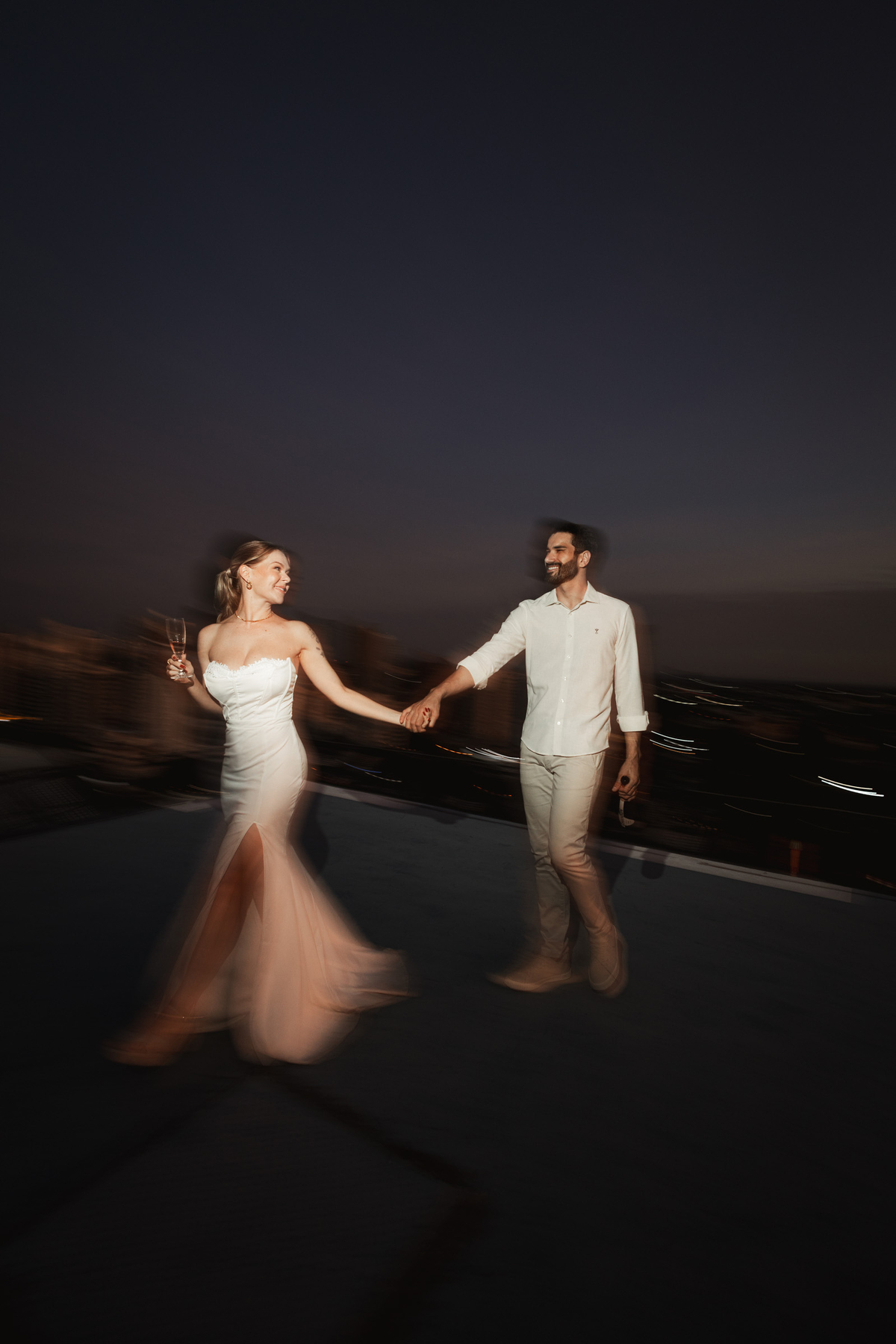 Fotos de casal a noite em Maringá Heliponto edificio Le Monde