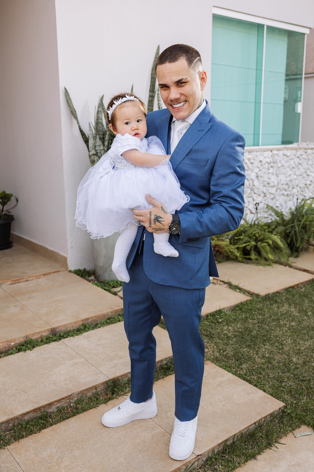 Making of do noivo com terno azul 