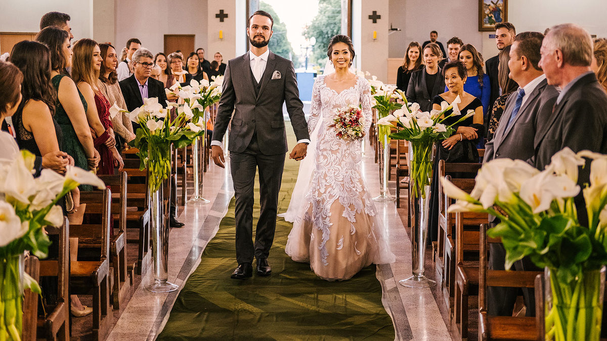 Foto da entrada dos noivos por Ricardo Andrade