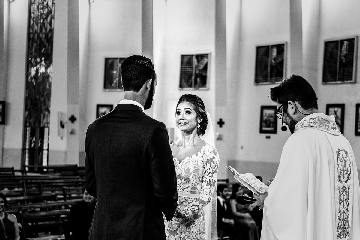 Foto divertida da cerimonia de casamento 