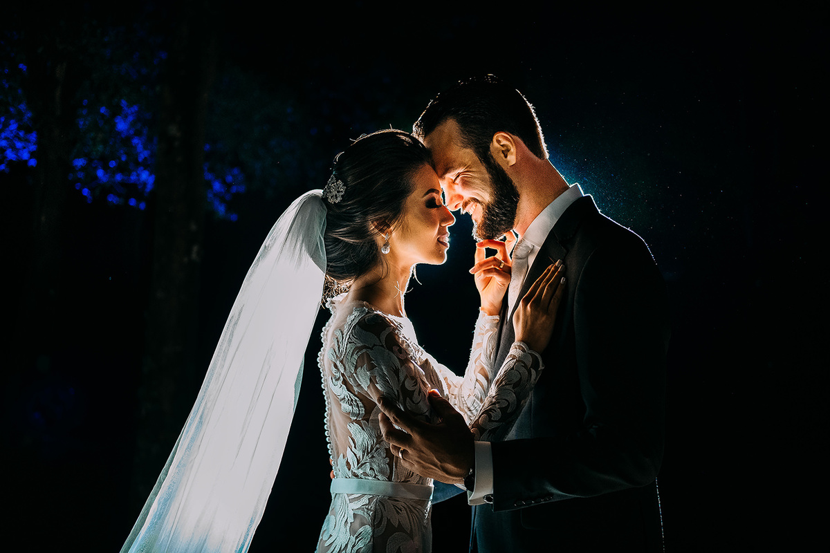 Foto romantica dos noivos 