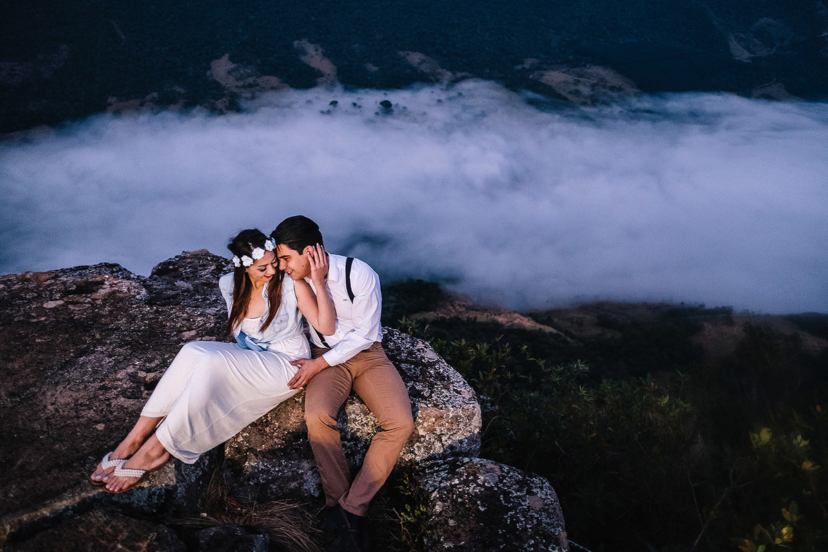 Pré Wedding fotos com neblina em Paraná