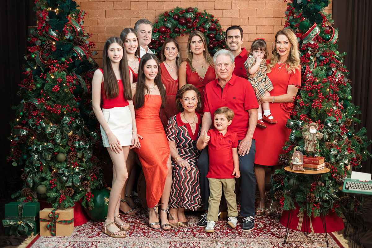 ensaio de Natal Maringá, ensaio em estúdio, Natal em família