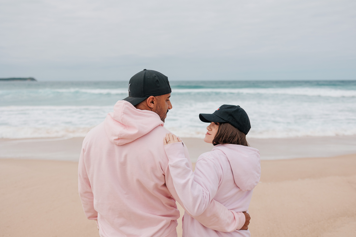 Ensaio pré-wedding na areia em Florianópolis
