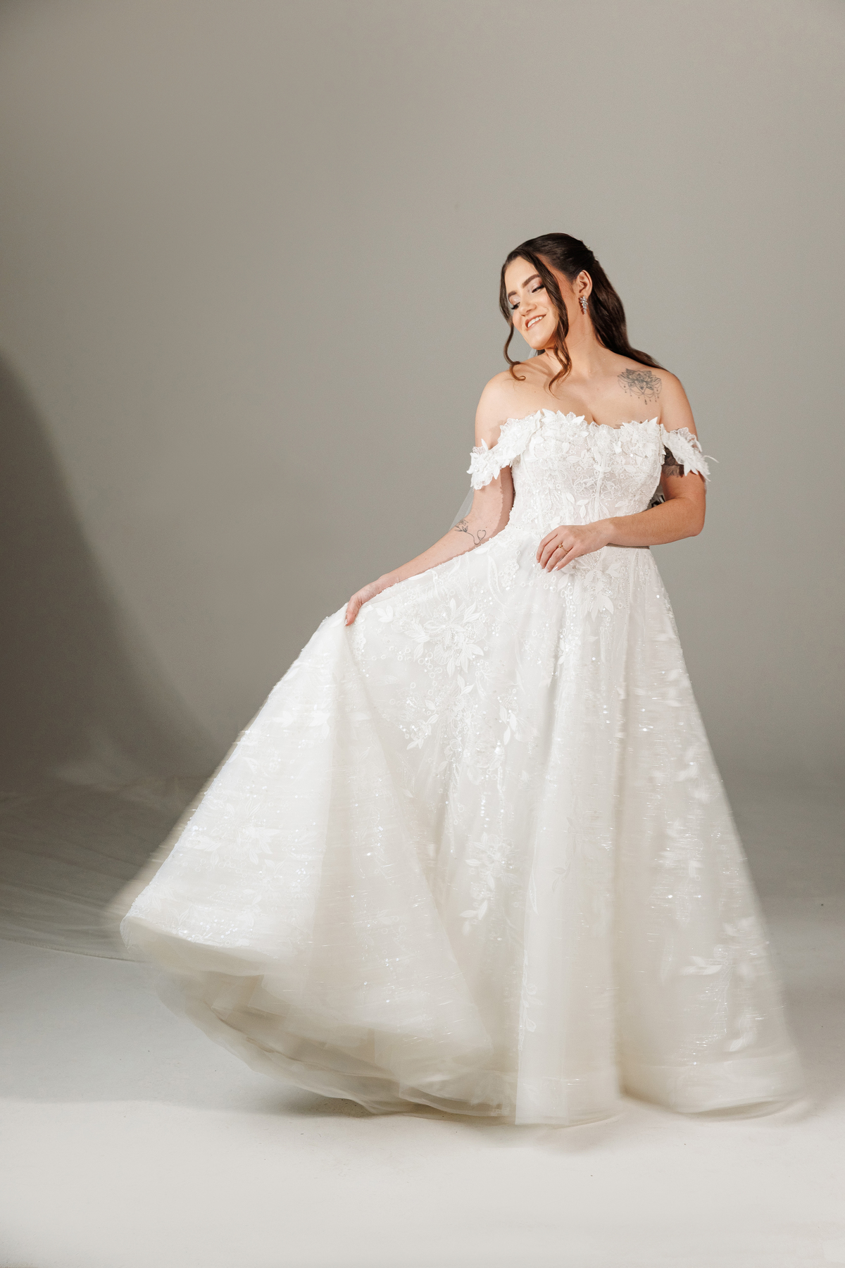 vestido de noiva com flores
