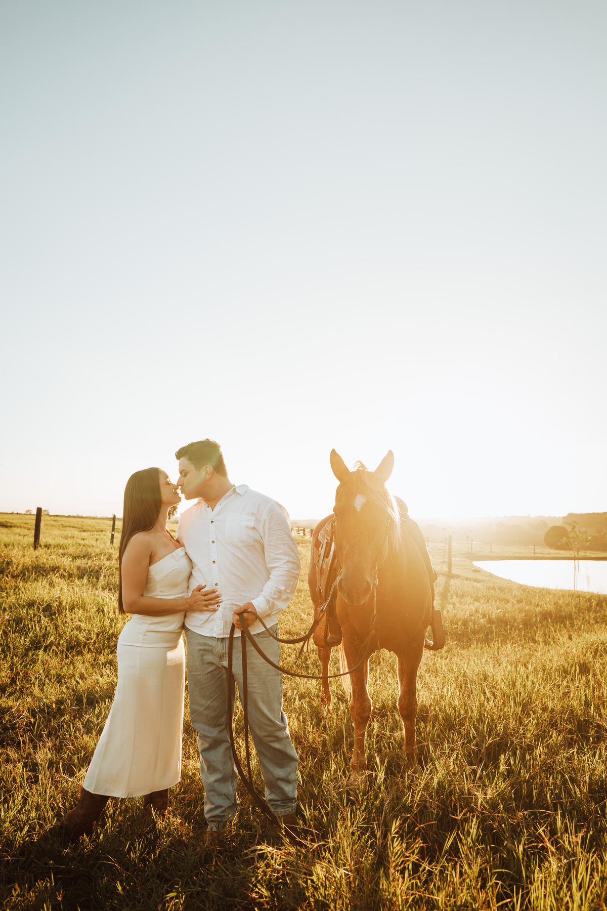 Pré-casamento com cavalos e natureza em Maringá