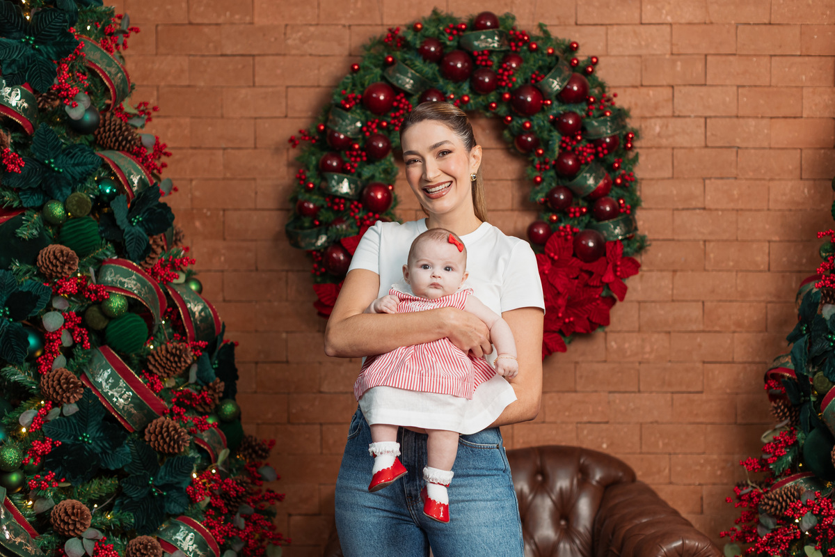 Ensaio de Natal com bebê
